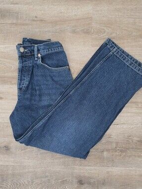 RAEY Extra-Fold Blue Wide-leg Denim Jeans